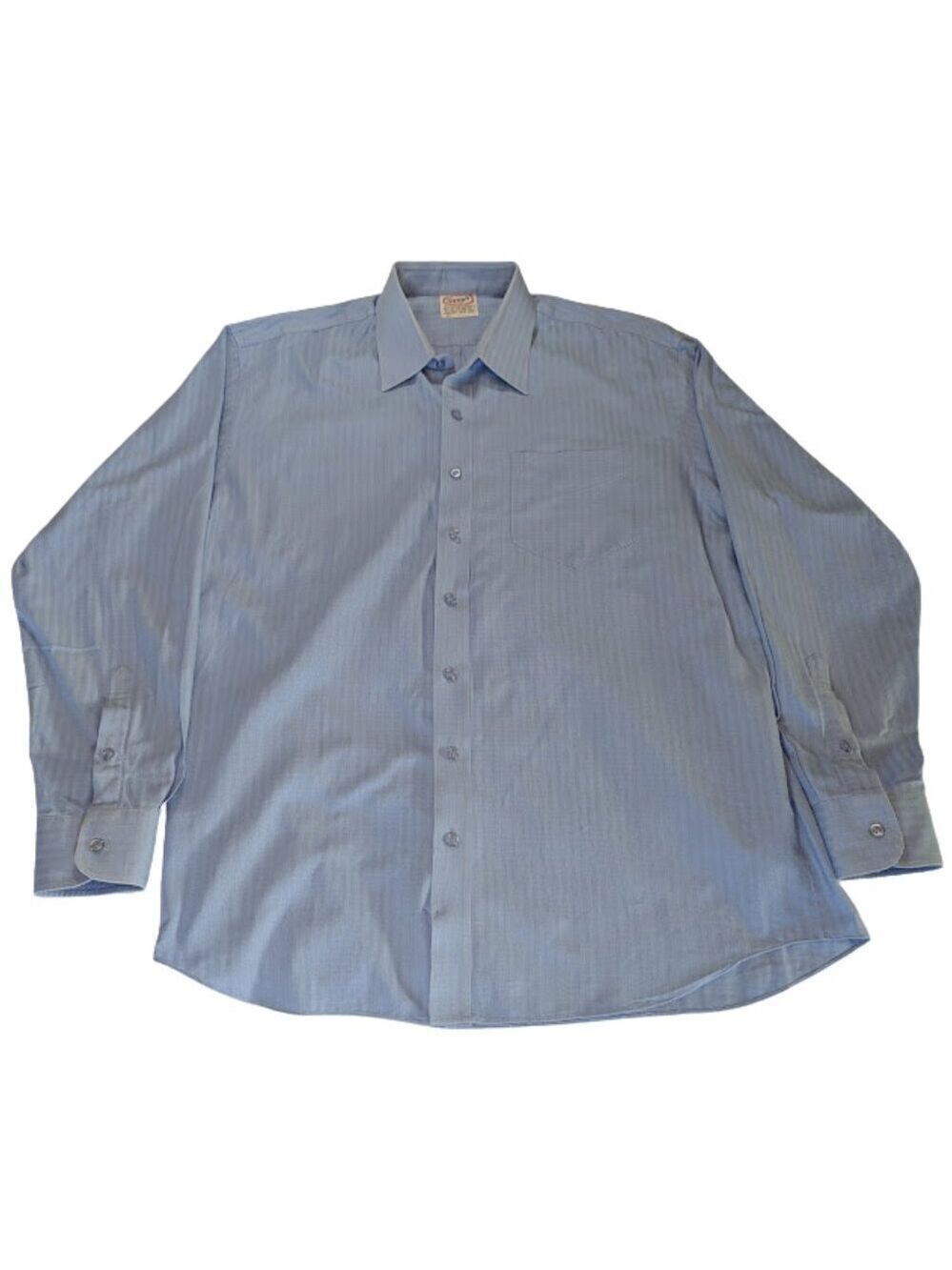 Sam’s Tailor Custom Dress Shirt Men’s Size XL (Est. 18.25” Collar) – Light Blue
